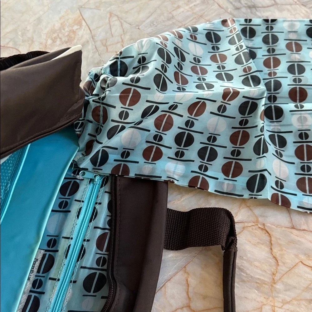 Perrry  Elllis‎ Brown Men's Bag with Cream Accents